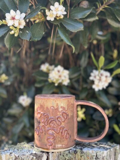 Ceramic Mug handmade Dinah Lopian brown